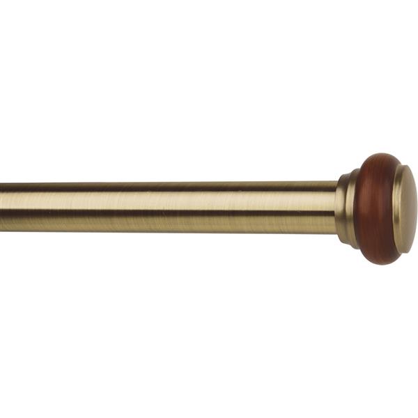 Versailles Home Fashions 48-86-in Titan Ex Rod with Saturn Resin Finial - Antique Brass