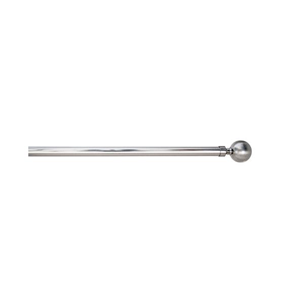 Versailles Home Fashions 48-86-in Lexington Rod with Ball Finial - Pewter/Silver