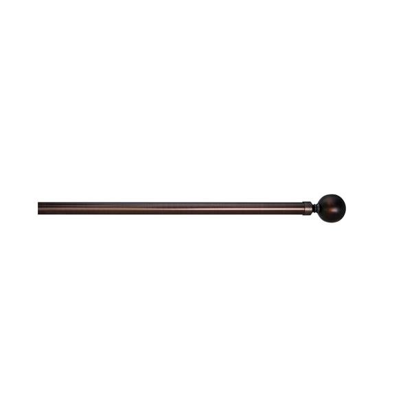 Versailles Home Fashions 86-144-in Lexington Rod with Ball Finial - Antique Bronze/Brown