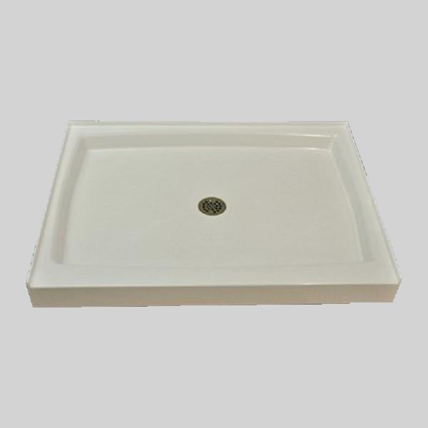 The Marble Factory Shower Base with Center Drain 48in x 36in