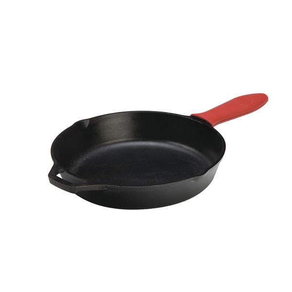 Lodge Cast Iron Skillet and Red Handle Holder - 10.25-in