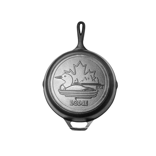 Lodge Canadiana Series Cast Iron Skillet with Loon Scene - 10.25-in.