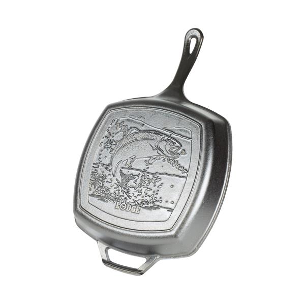 Lodge Cast Iron Wildlife Square Fish Gril Pan - 10.5-in.