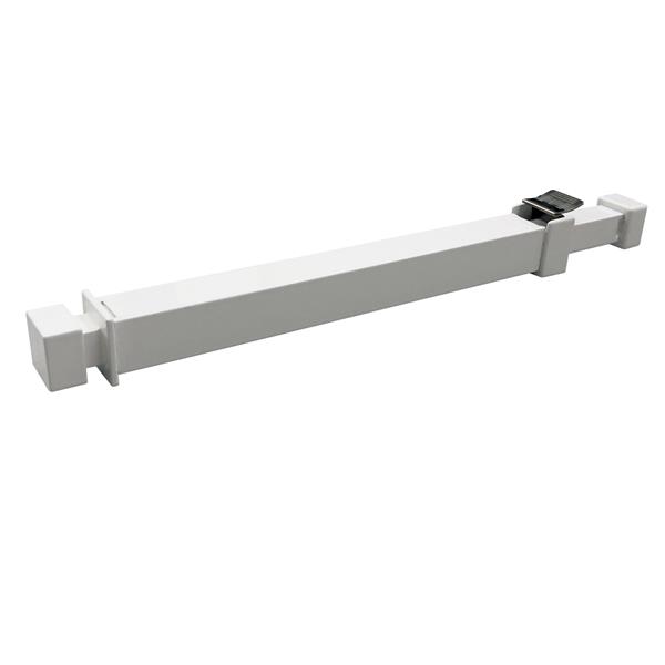 Ideal Security Window Security Bar with Anti-Lift Lock - 10.7-in to 16.625-in - White