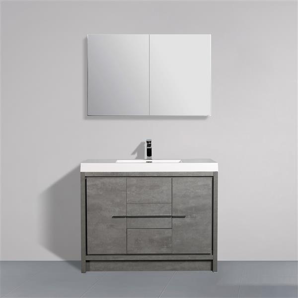 Gef Ember Bathroom Vanity With Medicine, 42 Bathroom Vanity Countertop