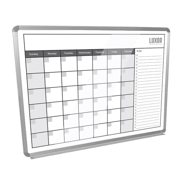 Luxor Magnetic Dry-Erase Monthly Calendar - 48-in  x 36-in