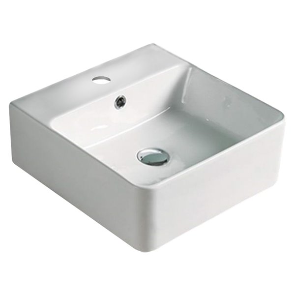 American Imaginations Bathroom Sink - 15.7-in - White