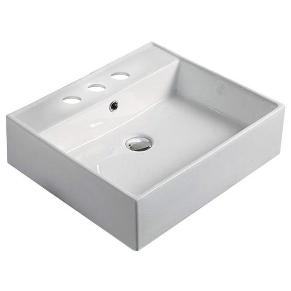 American Imaginations Rectangular Sink - 20.7-in - White