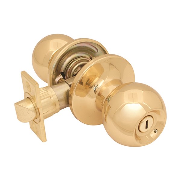 Forge Locks Saturn Privacy Door Knob - Polished Brass