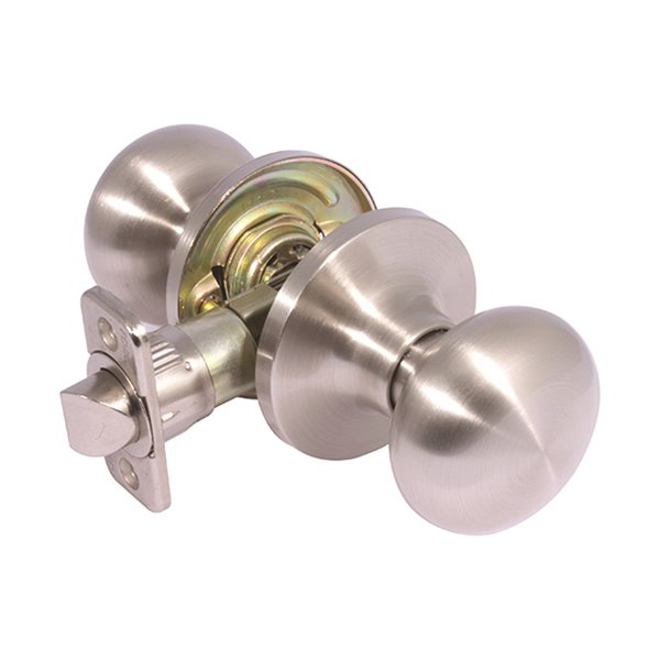 RELIABILT Baron Satin Nickel Interior/Exterior Hall/Closet Passage Door Knob  in the Door Knobs department at