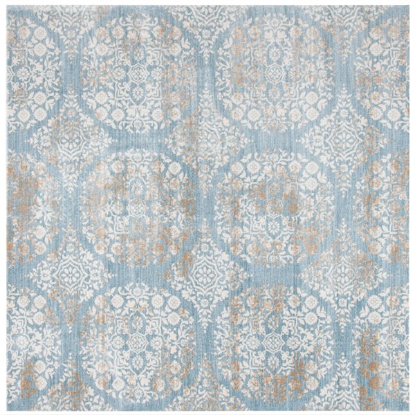 Safavieh Isabella Area Rug - 6-ft 7-in x 6-ft 7-in - Square - Denim Blue/Ivory