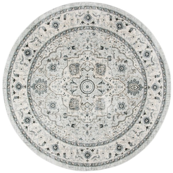 Safavieh Isabella Area Rug - 6-ft 7-in x 6-ft 7-in - Round - Light Gray/Gray
