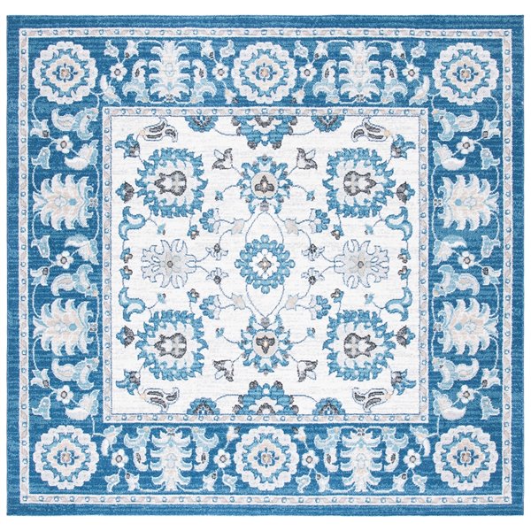 Safavieh Liberty Area Rug - 6-ft 7-in x 6-ft 7-in - Square - Dark Blue/Ivory