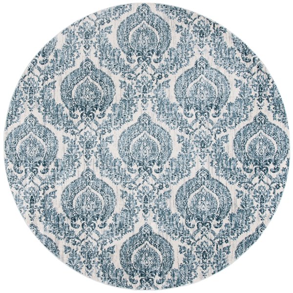 Safavieh Isabella Area Rug - 6-ft 7-in x 6-ft 7-in - Round - Navy/Ivory