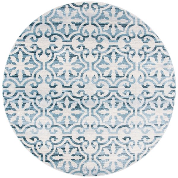 Tapis rond Isabella de Safavieh, 6 pi 7 po x 6 pi 7 po, bleu marine/ivoire