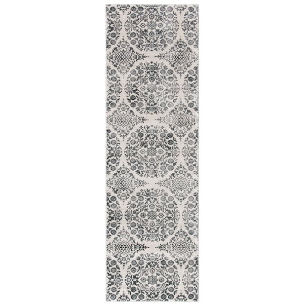 Safavieh Isabella Area Rug - 2-ft 2-in x 7-ft - Rectangular - Charcoal/Ivory