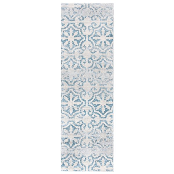 Safavieh Isabella Area Rug - 2-ft 2-in x 7-ft - Rectangular - Turquoise/Ivory
