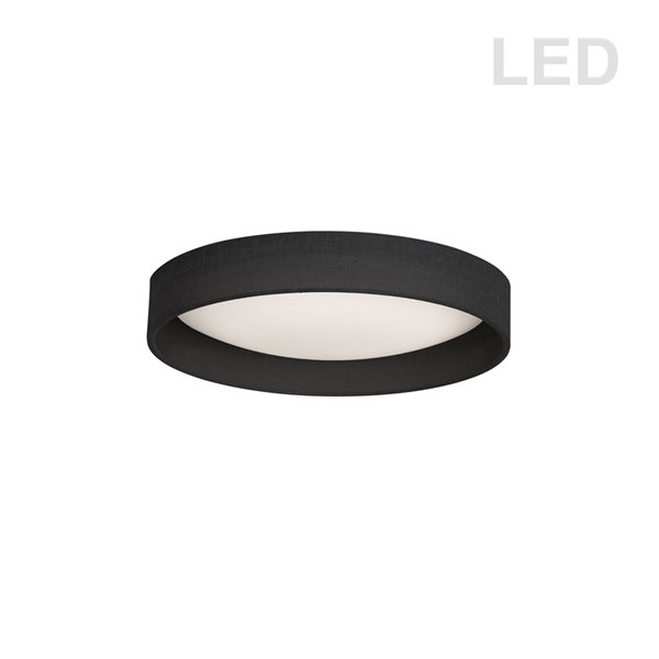 Dainolite Flush Mount Light - 1-LED Light - 11-in x 3-in - Black