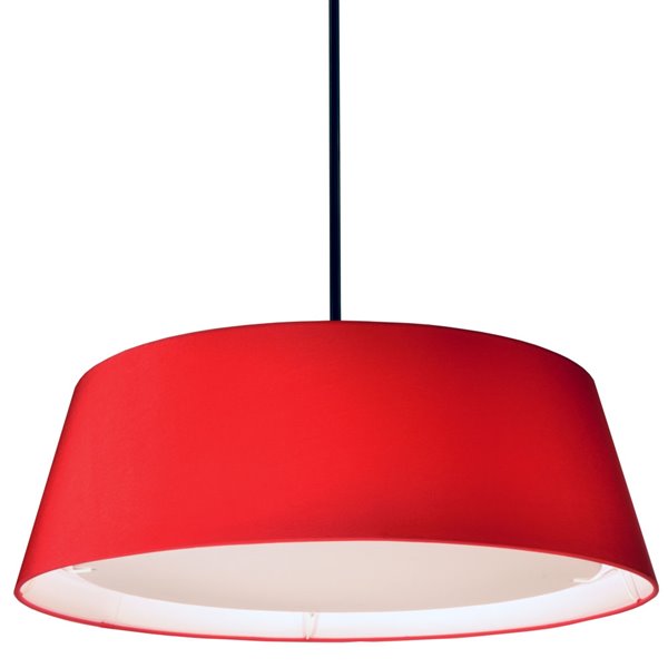 Dainolite LED Pendant Light - 1-Light - 24-in x 8-in - Red