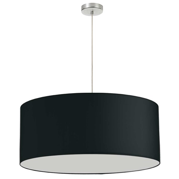 Dainolite Oversized Drum Pendant Light - 1-Light - 28-in x 16.5-in - Black