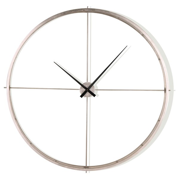 Gild Design House Baylor Wall Clock - Silver - 50-in x 50-in