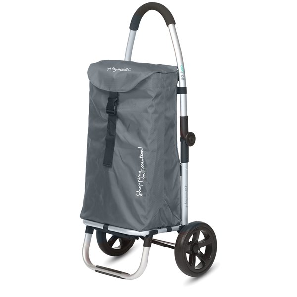 Playmarket Go Two Compact Shopping Trolley-Grey