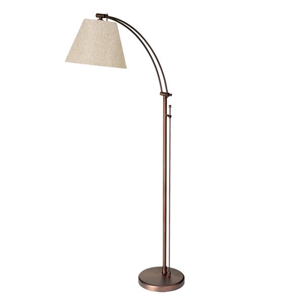 ALLEN + ROTH Lampe sur pied de 71,5 po bronze huilé avec lampe de