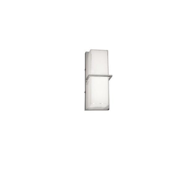 Dainolite Cased Glass Wall Sconce - 1-Light - 11-in - White