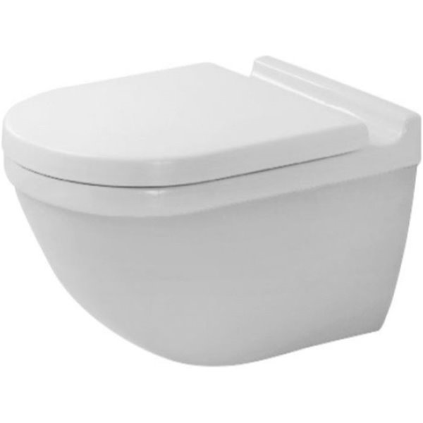 Duravit Starck 3 Wall-Mounted Toilet - White - 14.38-in x 21.25-in