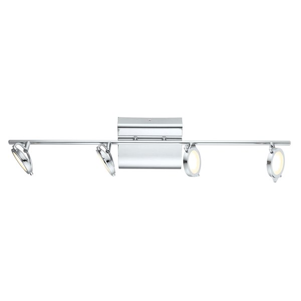 EGLO Orotelli LED Track Light - 4-Light - Chrome Finish with Satin Glass - 30,88-in