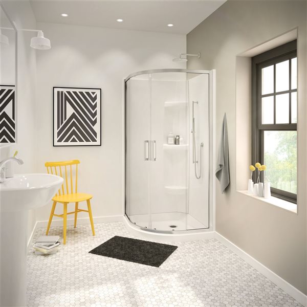 MAAX 32-in W White Acrylic Shower Wall Set - 2-Piece