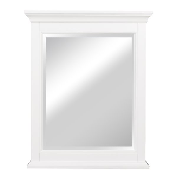 Miroir Brantley de Foremost, 32 po x 26 po, blanc