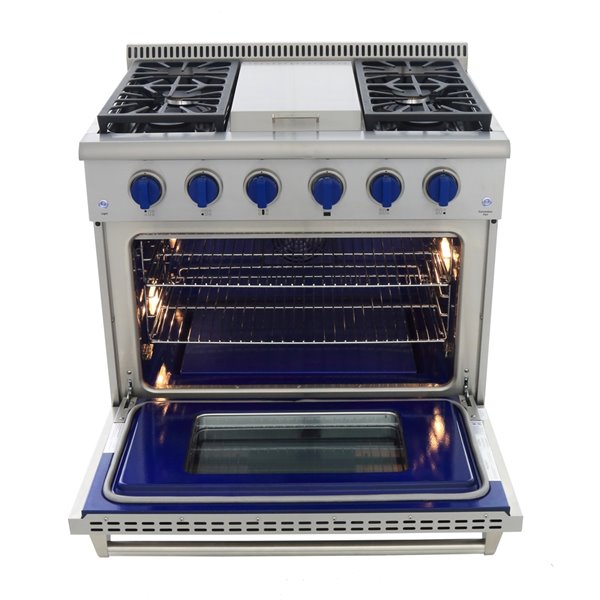 KUCHT Professional 36in 5.2 cu ft. Propane Gas Range with Griddle with