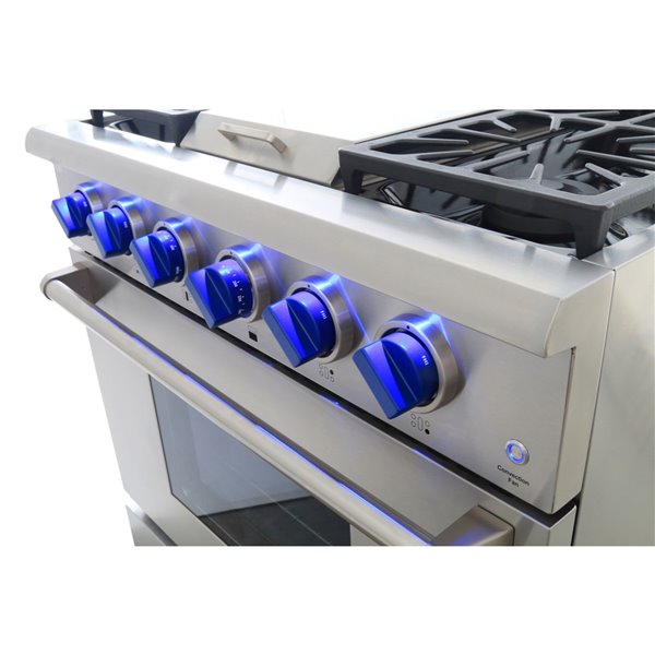 KUCHT Professional 36in 5.2 cu ft. Propane Gas Range with Griddle with