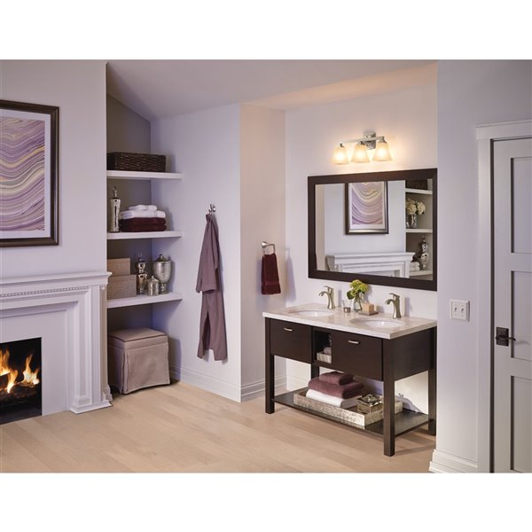 MOEN Voss Towel Ring Brushed Nickel YB5186BN RénoDépôt