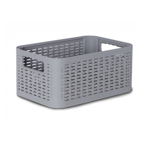 Superio Plastic Storage Box - 18.9-L - Grey