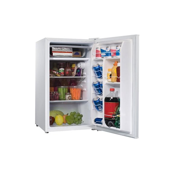 Mini réfrigérateur autoportant de 2,5 pi³ avec compartiment congélateur par  Galanz, blanc GLR25MWER10