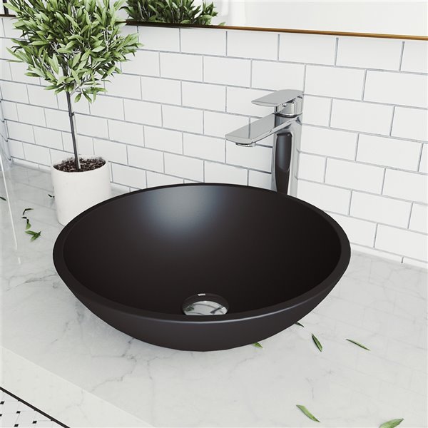 DROP Bath and Kitchen DR091472 Robinetterie pour lavabo de salle de bain de  forme carrée en couleur chrome de la série Transparent - comprend une bonde  avec trop-plein.