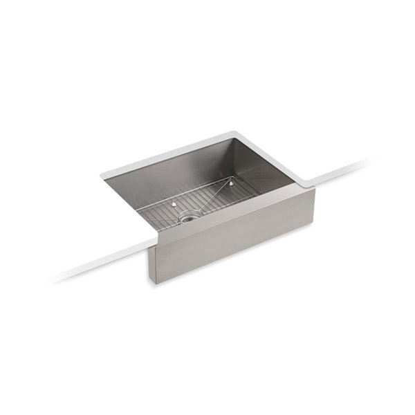 Kohler Vault Undermount Single Bowl Farmhouse Kitchen Sink Stainless Steel 29 5 In 3936 Na Réno Dépôt