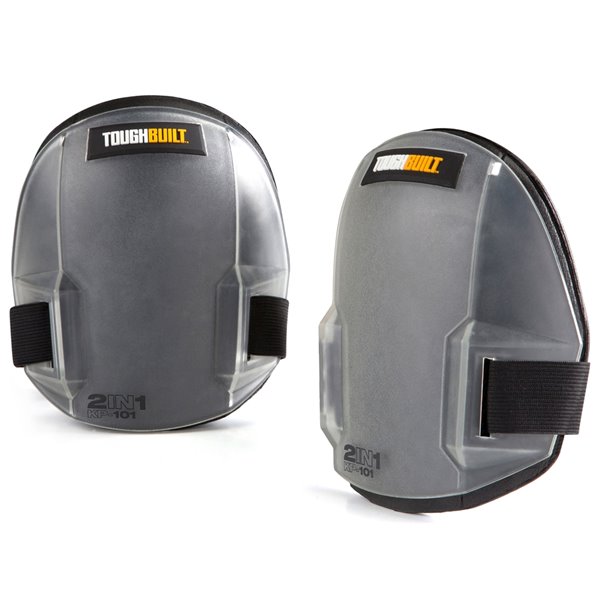 TOUGHBUILT 2-in-1 Knee Pads - Plastic - Black TB-KP-101