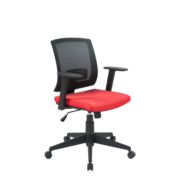 TygerClaw Low Back Mesh Office Chair Black Red TYFC20032 R no