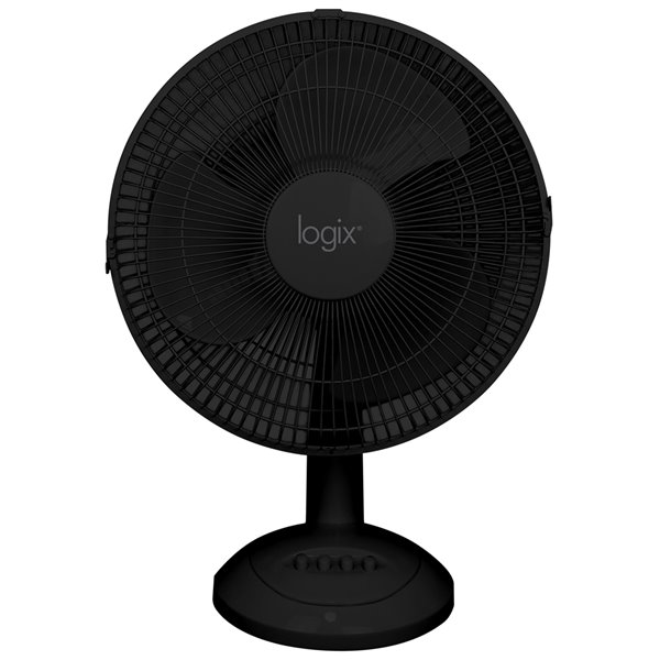 Ventilateur de table Logix noir, 12 po