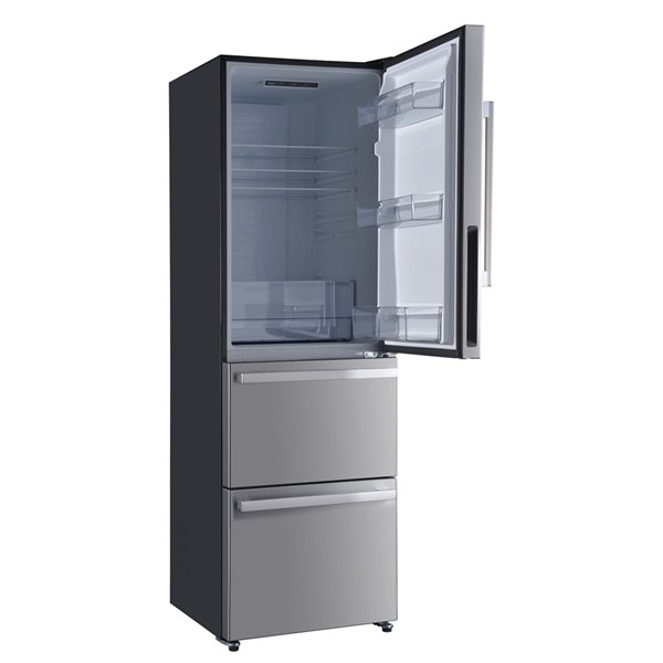 Galanz Bottom-Freezer Refrigerator - 3-Door - 12.3-cu ft - Stainless