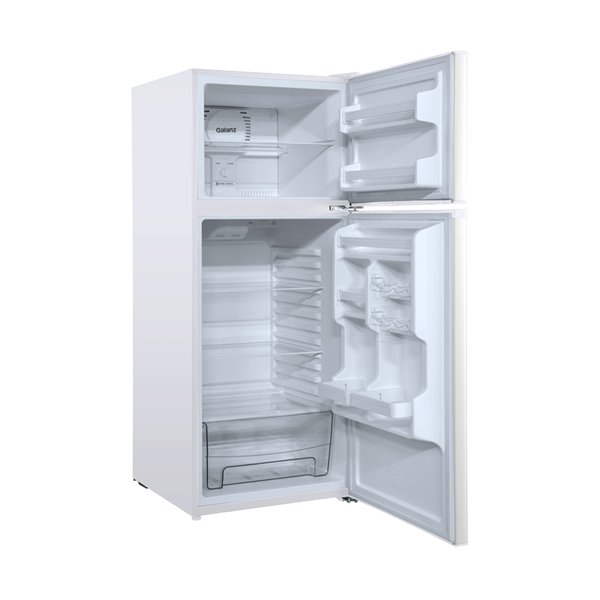 Galanz Top Freezer Refrigerator - 10-cu ft - 24-in - White GLR10TWEF