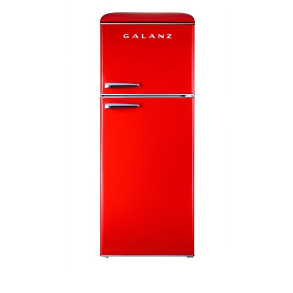 Galanz Retro Top Freezer Refrigerator - 10-cu ft - 24-in - Red GLR10TRDEFR