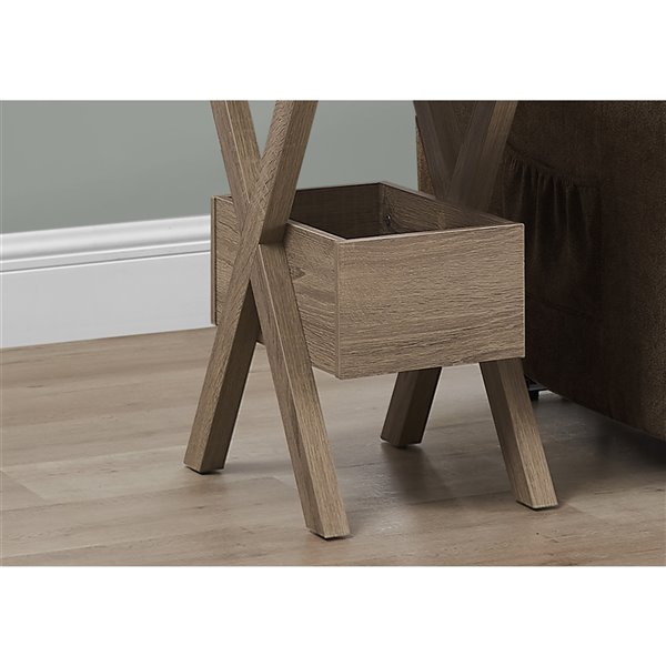 Monarch Specialties Accent Table Dark Taupe Finish 24in H RénoDépôt