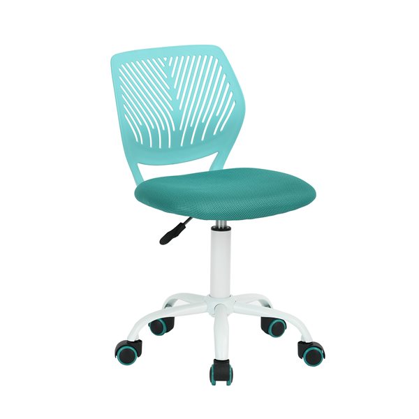 Homycasa Teen Task Chair Chaise de bureau en maille pivotante en hauteur réglable - Turquoise