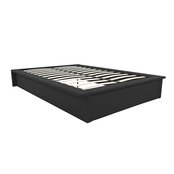 Dhp Maven Upholstered Platform Bed, Dhp Maven Platform Bed With Under Storage King Size Frame Grey