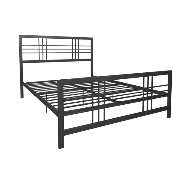 DHP Burbank Metal Bed - Full - 46-in x 56.5-in x 76.5-in - Black