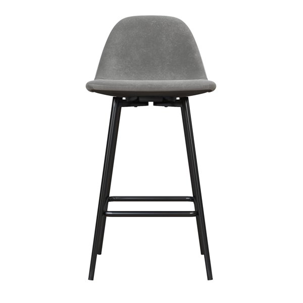 DHP Calvin Upholstered Counter Stool Gray 1Pk S025412 RénoDépôt